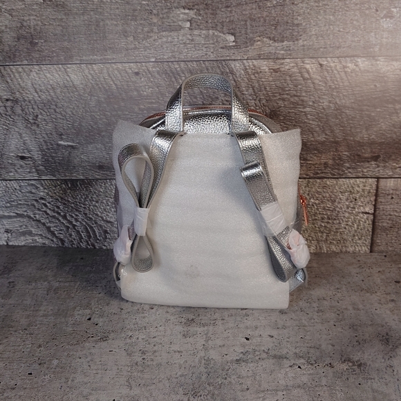 Ted Baker Silver Leather Backpack - Picture 9 of 10